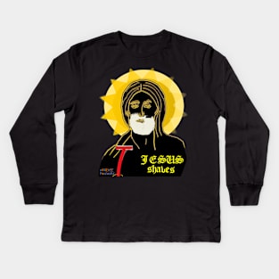 Jesus Shaves Kids Long Sleeve T-Shirt